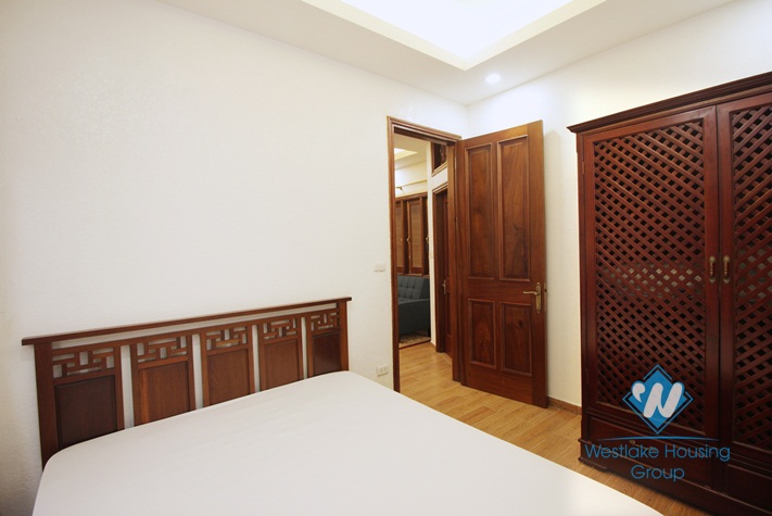 Spacious French style apartment with balcony for rent in Truc Bach, Ba Dinh